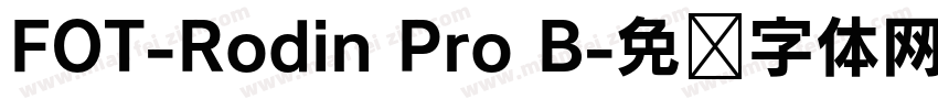 FOT-Rodin Pro B字体转换